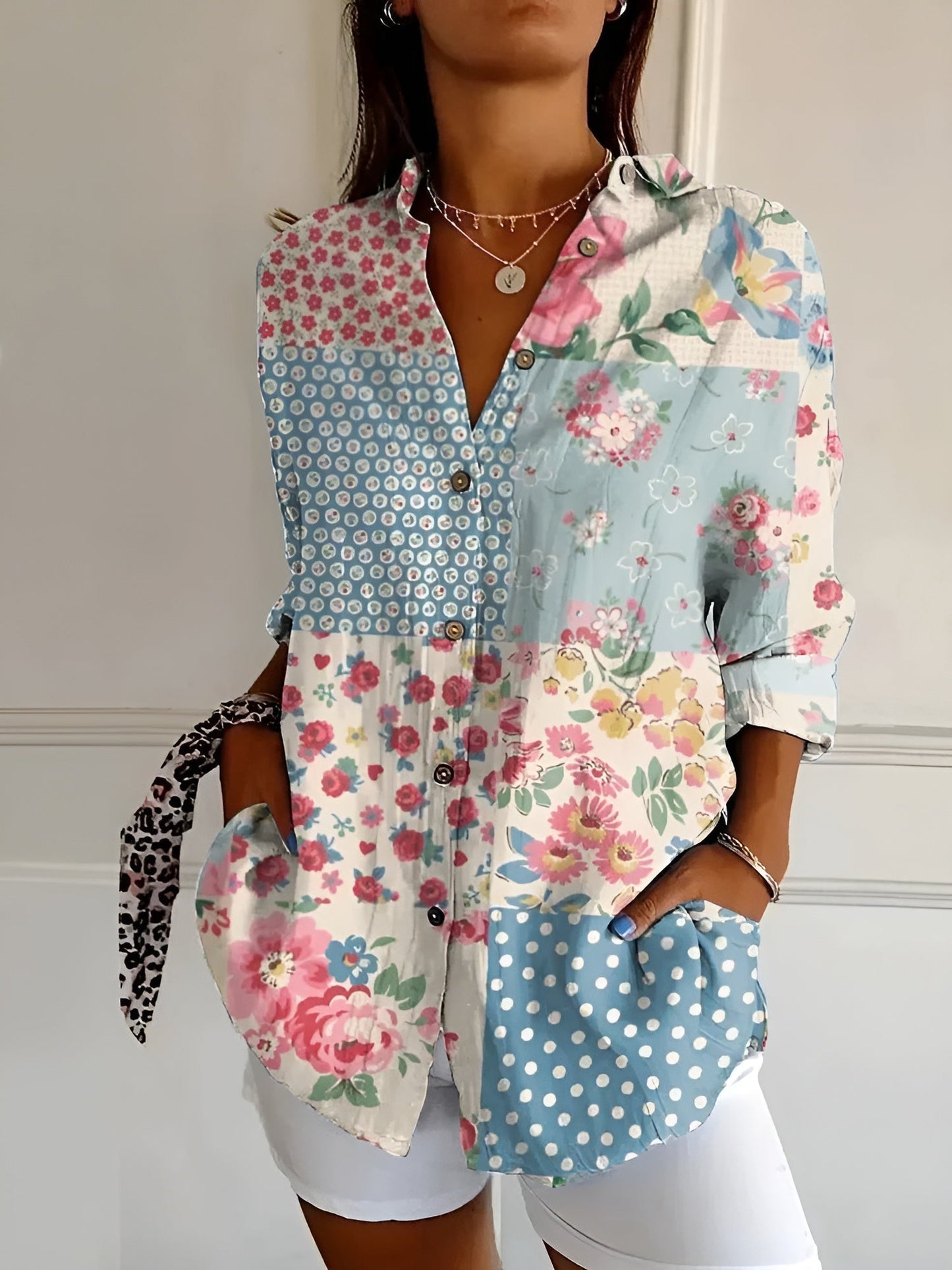 Damenbluse mit Blumenmuster – Leichte Eleganz & Femininer Stil