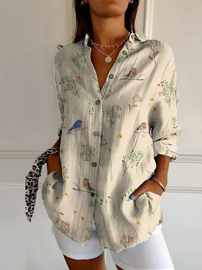 Damenbluse mit Blumenmuster – Leichte Eleganz & Femininer Stil