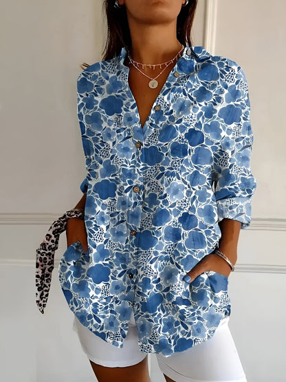 Damenbluse mit Blumenmuster – Leichte Eleganz & Femininer Stil