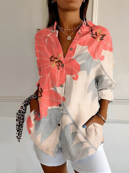 Damenbluse mit Blumenmuster – Leichte Eleganz & Femininer Stil