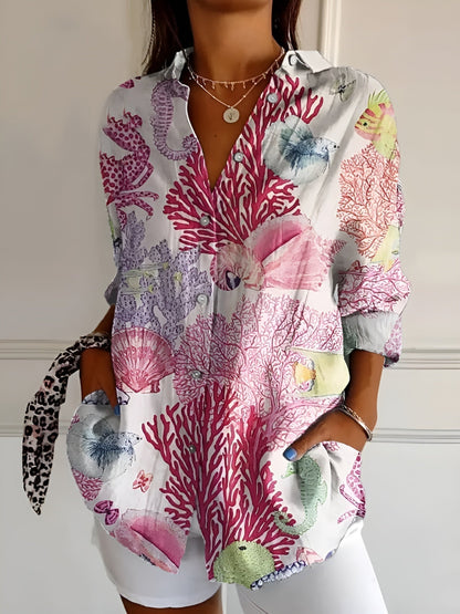 Damenbluse mit Blumenmuster – Leichte Eleganz & Femininer Stil