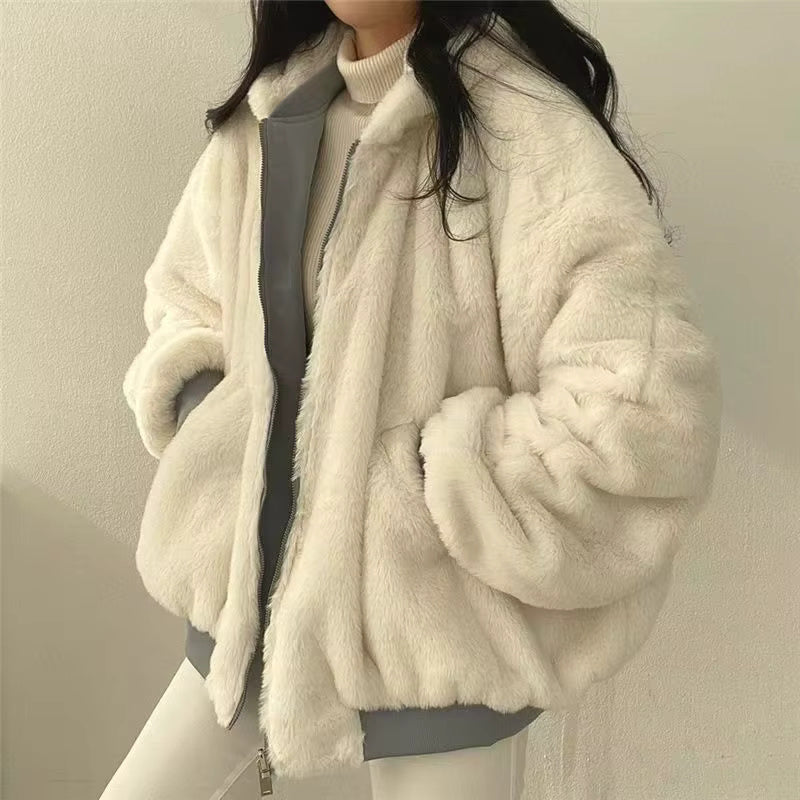Damen Winterjacke Oversize | Kuschelige Jacke mit Fleece-Innenfutter