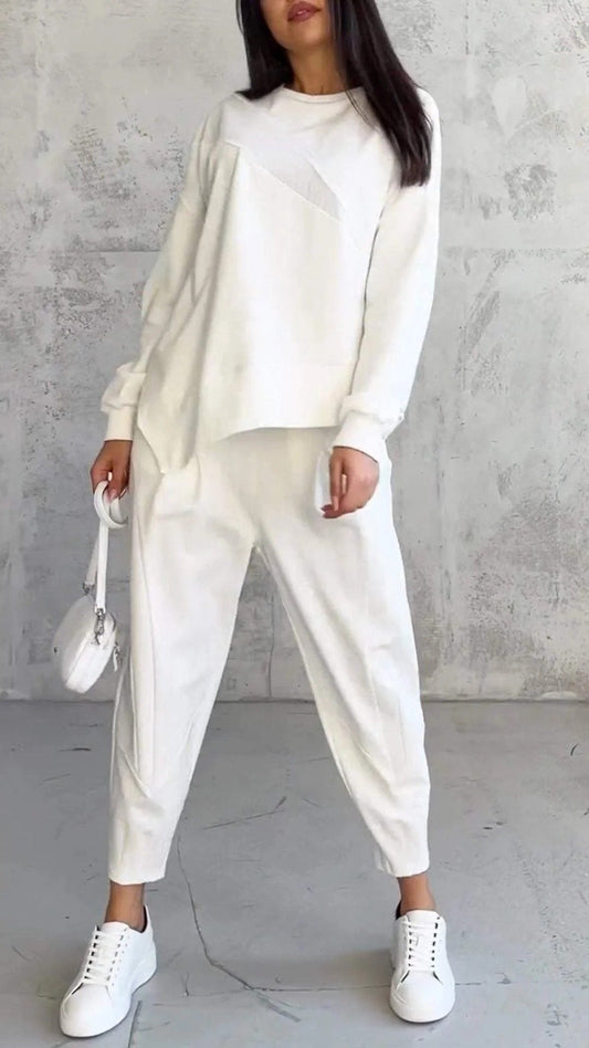 Damen Zweiteiliges Set mit Oberteil und Hose – Komfort Outfit für Alltag, Reisen und entspannte Looks